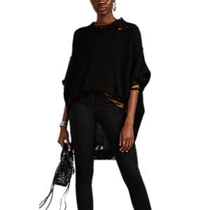 R13 Women's Patti Distressed Cashmere Sweater - Black