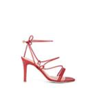 Barneys New York Women's Arese Leather Ankle-tie Sandals - Red