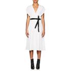 Narciso Rodriguez Women's Pintuck Crepe Belted Midi-dress-gesso