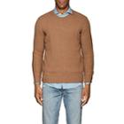 Eleventy Men's Rib-knit Cashmere Sweater-tan Stripe