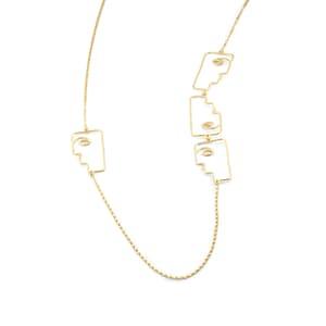 Nina Kastens Women's The Face Necklace - Gold