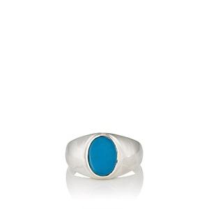 Loren Stewart Men's Turquoise Signet Ring - Turquoise