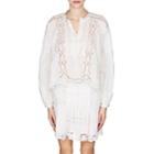 Isabel Marant Women's Maly Embroidered Voile Blouse-white
