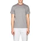 Moncler Men's Herringbone-trimmed Cotton T-shirt-gray