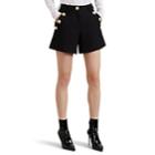 Balmain Women's Button-detailed Cotton High-rise Shorts - Black