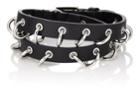 Valentino Garavani Men's Pierced Double-wrap Leather Bracelet