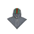Gucci Men's Web-stripe-trimmed Hoodie Hat - Gray