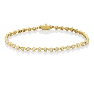 Tate Union Women's White Diamond Bracelet-gold