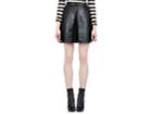 Saint Laurent Women's Leather & Lace Pleated Skirt
