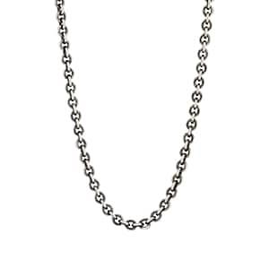 Title Of Work Men's Small/medium Cable Chain Necklace-silver