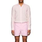 Orlebar Brown Men's Morton Linen Shirt-pink