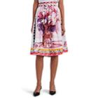 Prada Women's Floral Cotton Poplin Skirt - Pink