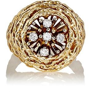 Mahnaz Collection Women's Nest Ring-gold