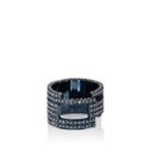 Dauphin Women's Black Diamond Ring - Blue
