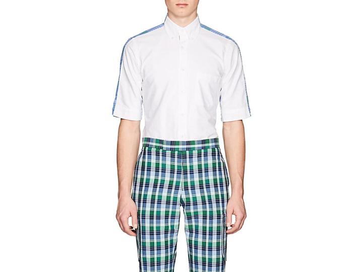 Thom Browne Men's Checked-back Cotton Button-down Shirt