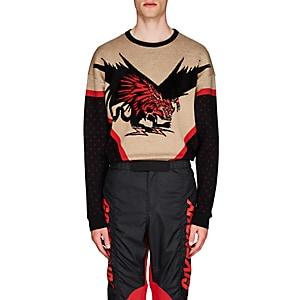 Givenchy Men's Dragon-motif Wool-blend Sweater - Black