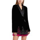Alexander Wang Women's Velvet Robe Jacket - Black