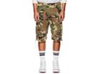 R13 Men's Distressed Camouflage Cotton Cargo Shorts