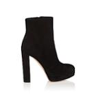 Gianvito Rossi Women's Brook Suede Platform Ankle Boots-black