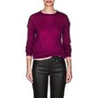 Helmut Lang Women's Frayed Knit Cashmere Sweater - Purple