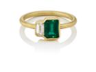Tate Union Women's Emerald & White Diamond Ring
