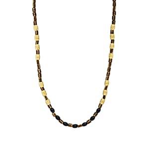 Caputo & Co Men's Beaded Necklace-gold