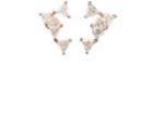 Nak Armstrong Women's White Diamond Stud Earrings