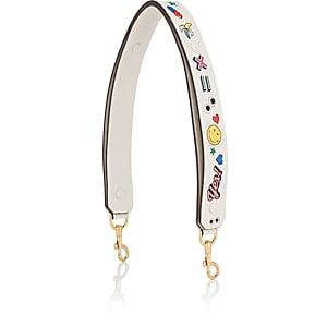 Anya Hindmarch Women's All Over Stickers Leather Shoulder Strap-chalk