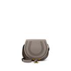Chlo Women's Marcie Small Leather Crossbody Saddle Bag - Gray
