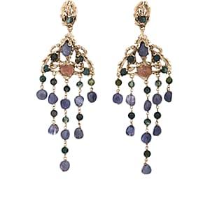 Goossens Paris Women's Iolite Drop Earrings-gold