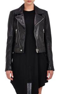 Balenciaga Leather Moto Jacket-black