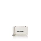 Balenciaga Women's Everyday Large Leather Chain Wallet - Blanc