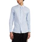 Gucci Men's Embroidered Oxford Cotton Shirt - Blue