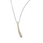Title Of Work Men's Sterling Silver Curved Bar Pendant Necklace - Silver