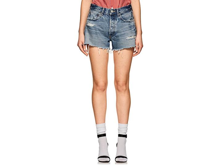 Moussy Women's Chester Distressed Cutoff Denim Shorts