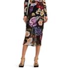 Dolce & Gabbana Women's Floral Stretch-silk Georgette Pencil Skirt - Black