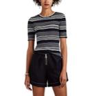 Frame Women's Multi-striped Rib-knit T-shirt