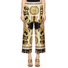 Versace Women's Baroque-print Crop Pants-gold