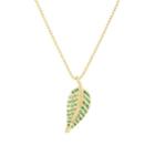 Jennifer Meyer Women's Emerald Leaf Pendant Necklace-green