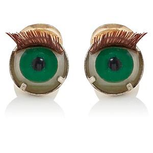 Samuel Gassmann Paris Men's Antique Doll Eye Cufflinks-green