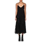 Derek Lam 10 Crosby Women's Lace-inset Georgette Midi-dress-black