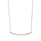 Tate Women's Pav Curved Stick Pendant Necklace-yellow Gold