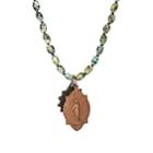 Miracle Icons Men's Vintage-icon Beaded Necklace-blue