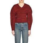 Stella Mccartney Women's Mlange Cotton Crop Sweater-red, Navy