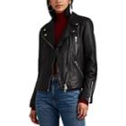 Barneys New York Women's Quilted Leather Moto Jacket - Black