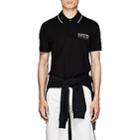 Givenchy Men's Sequined-logo Polo Shirt - Black