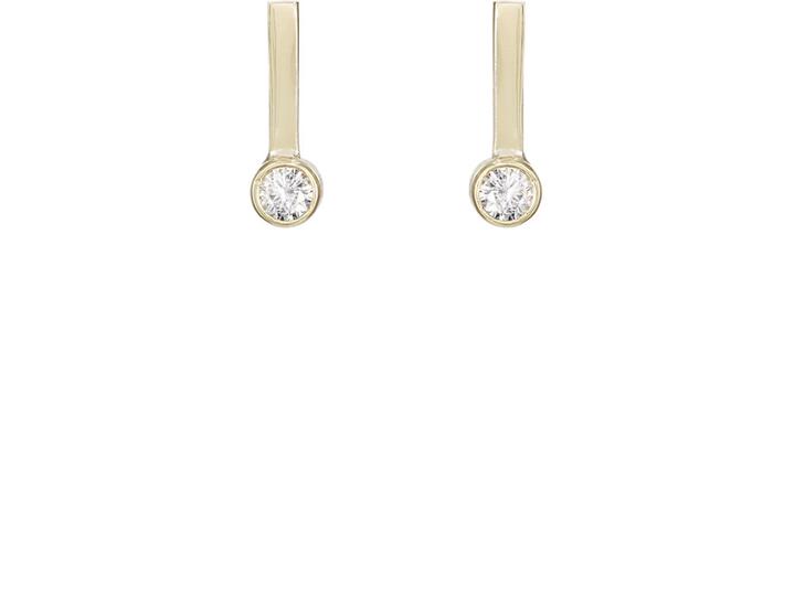 Jennifer Meyer Women's White Diamond Bar Stud Earrings