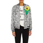 Mira Mikati Women's Sequined Bomber Jacket-silver
