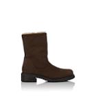 Barneys New York Women's Nubuck & Shearling Lace-up Ankle Boots-brown