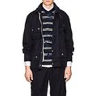 Sacai Men's Belted Cotton-blend Canvas Motorcycle Jacket-navy